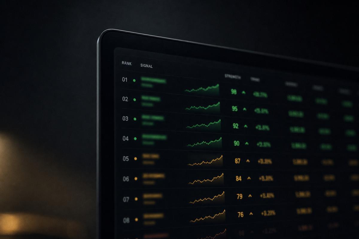 Conviction Signal ranked setups atmosphere